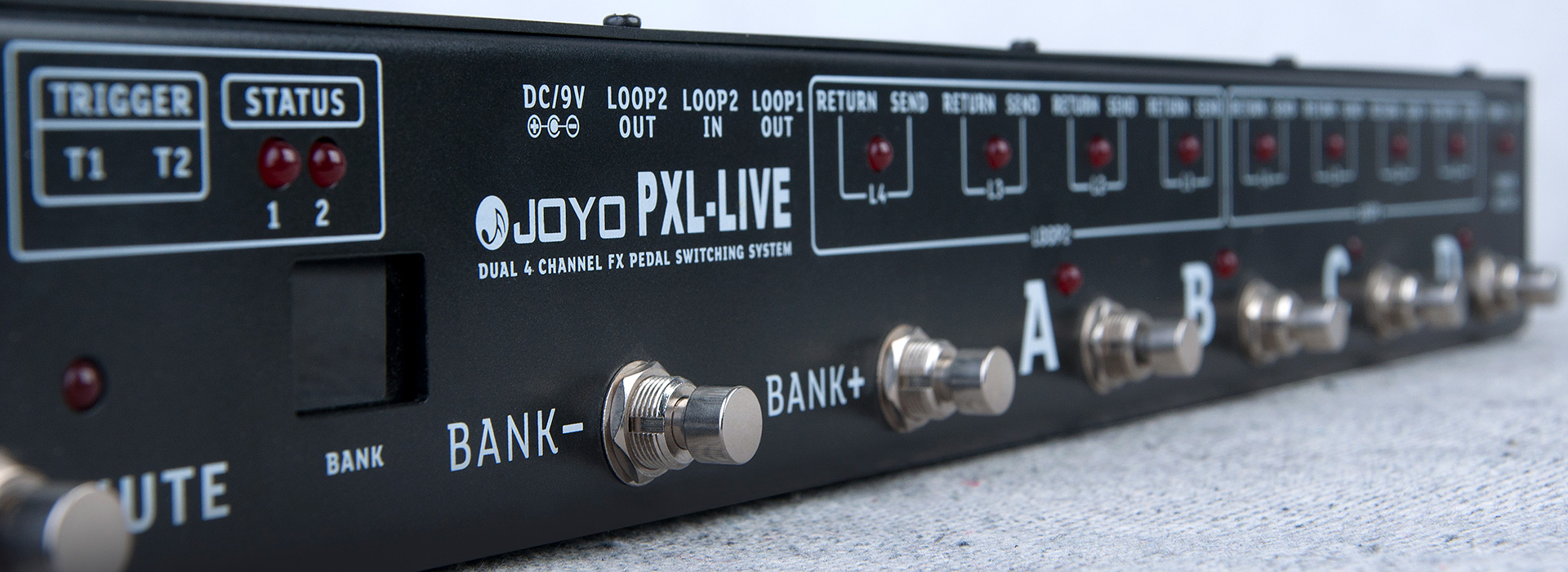 JOYO PXL-Live Guitar Effects Pedal Controller 8 Loops with Midi Amp Switching Triggers FX Loop